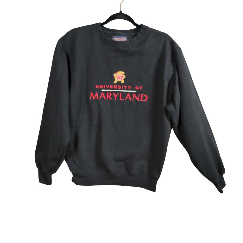 JanSport University of Maryland Terrapins Crewneck Sweatshirt Small Black